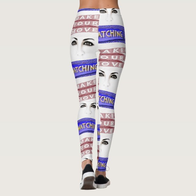 Legging calças compridas femininas brancas (Verso)