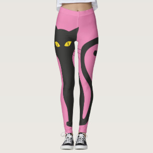 LEGGING CALÇAS DE GATA NEGRA E YOGA DE TIPO DE PINCO
