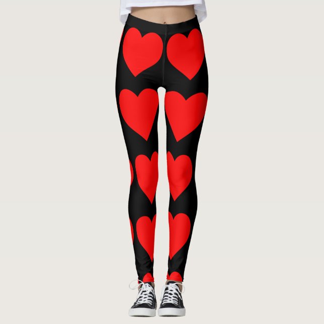 LEGGING CALÇAS DE IMPRESSÃO YOGA DO CORAÇÃO (Frente)