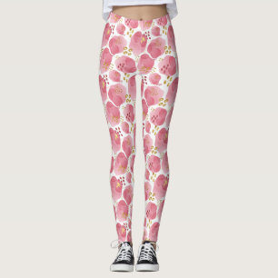 Legging Calças de ioga, Impressão, rosa e Dourada
