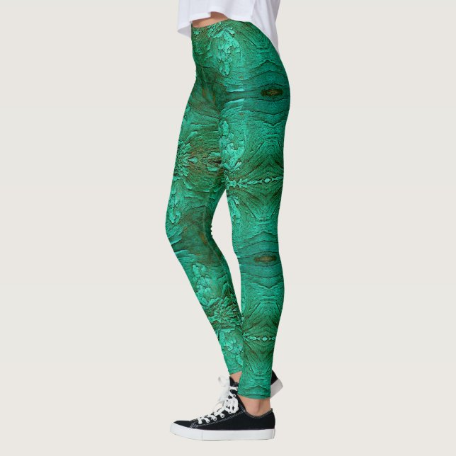 Legging Calças de madeira verde. (Esquerda)