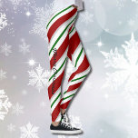 Legging Calças de Pimenta de Natal<br><div class="desc">Um doce duro de Natal em vermelho e verde. No meu Design Studio eu frequentemente design com leggings usando modelos de palavras. Espero que goste da sua compra. Agradeço o seu negócio. Jan</div>