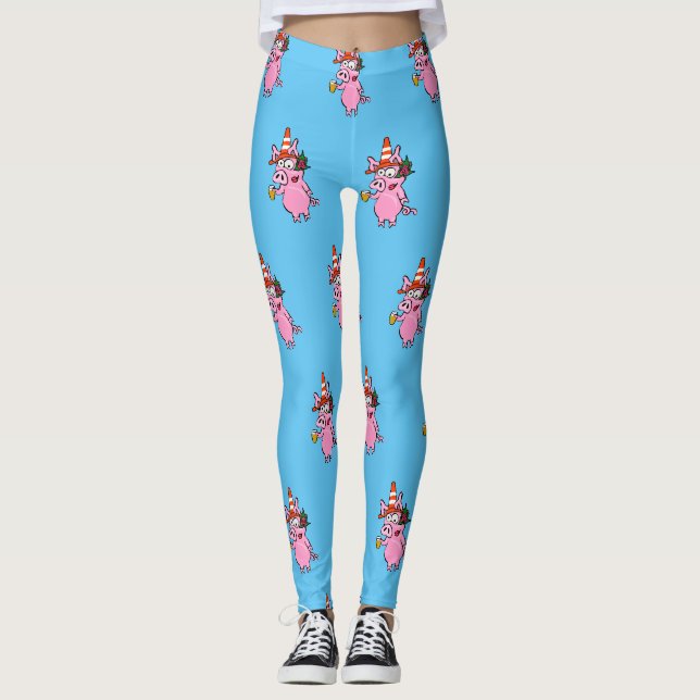 Legging Calças de Porco Embriagado (Frente)