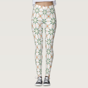Legging Calças de Yoga com Estampa de Mandala Geométrica
