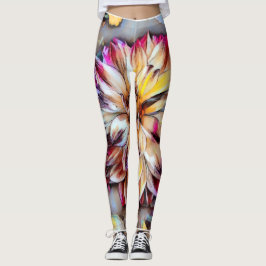 Legging Calças de Yoga Flor Boho
