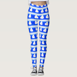 Legging Calças de Yoga Padrão Azul