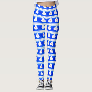 Legging Calças de Yoga Padrão Azul
