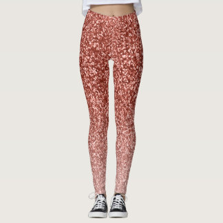 Legging Calças Dourados cor-de-rosa da ioga do olhar do