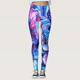 Legging Calças fluidas da ioga da arte