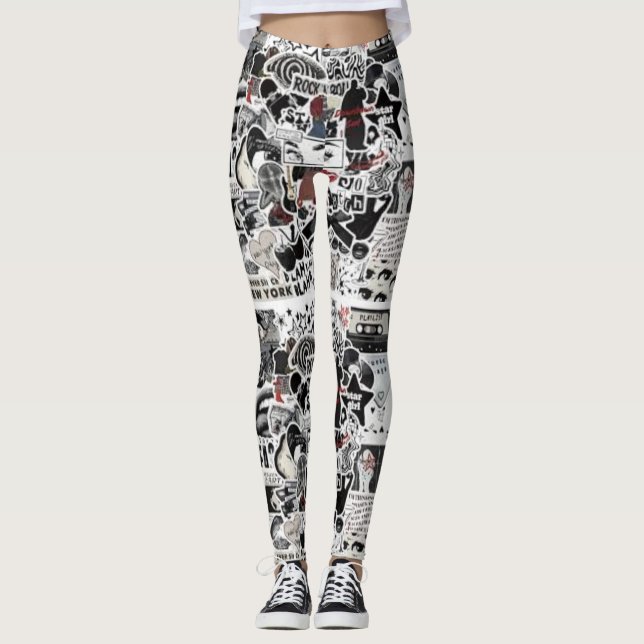 Legging Calças Justas de Cintura Alta – Elásticas, Confort (Frente)