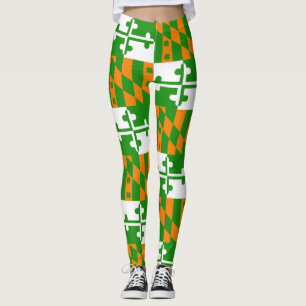 Legging Calças pequenas da ioga das caneleiras da bandeira