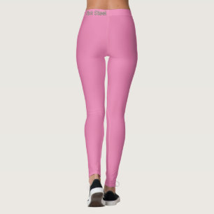 Legging Calças Pink Steel rosa cintura costas