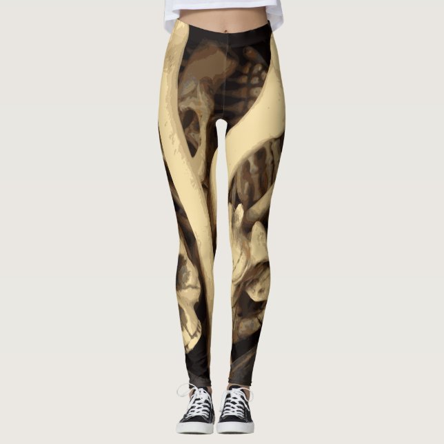 Legging Caldrão de ossos. (Frente)