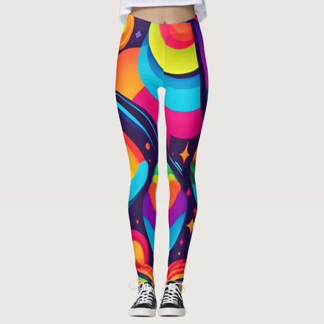 Legging Caleidoscópio Cósmico Vibrante (Frente)