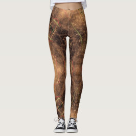 Legging Caleidoscópio Laranja Mista Preta Fundo