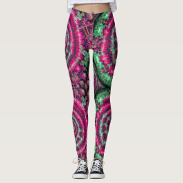 Legging Caleidoscópio magenta e verde