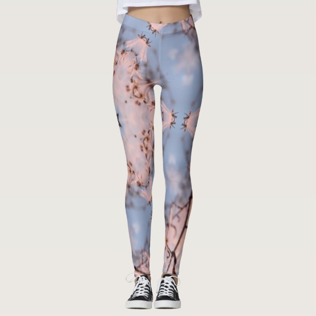 Legging Caleidoscópio Manhã Azul e Rosa Gelado (Frente)