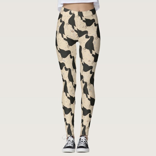 Legging Calsas de Corvos e Coração (Frente)