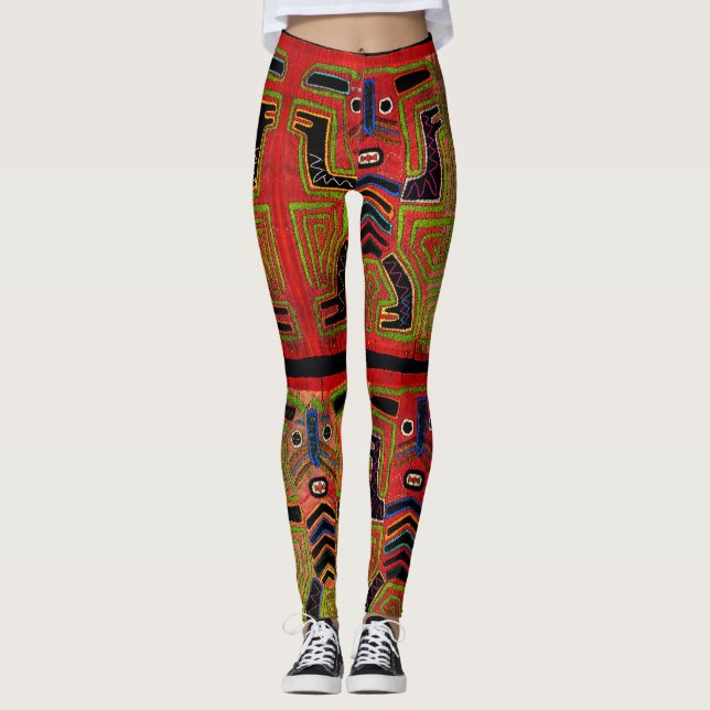 Legging Calsas de exercício aeróbico coloridas (Frente)