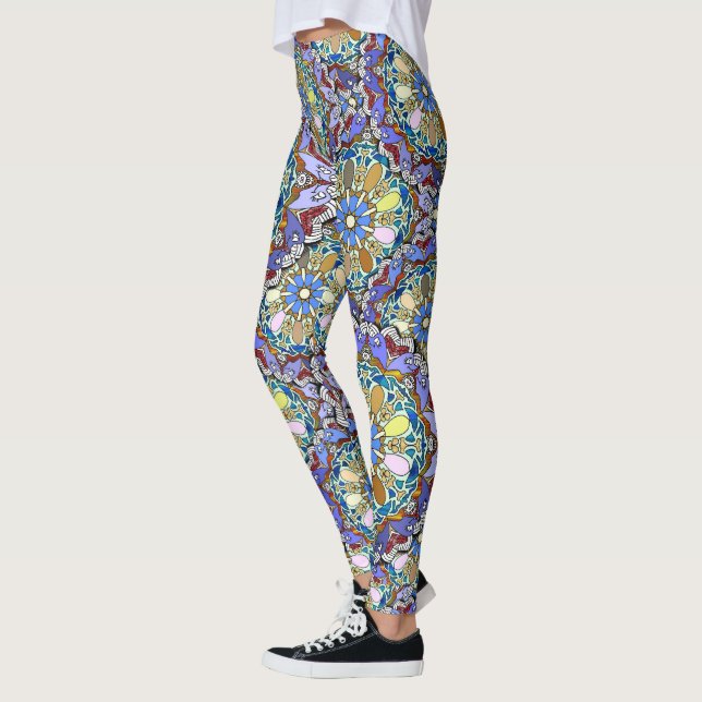 Legging Camadas de Arte do Estilo Mandala (Esquerda)