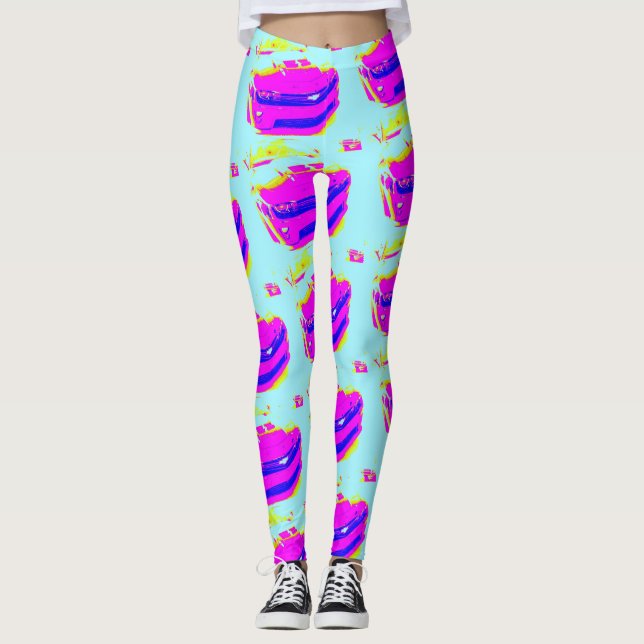 Legging Camaro cor-de-rosa ZL1 (Frente)
