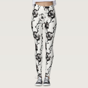 Legging Camélias ao estilo japonês