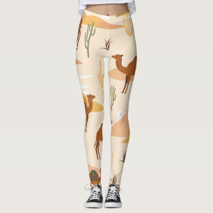 Legging Camels Dunes Cactos: Deserto Sem Costura