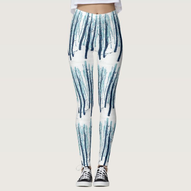 Legging Caminhando pela Floresta de Neve (Frente)