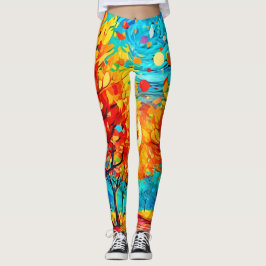 Legging Caminho da Floresta Vibrante para a Lua
