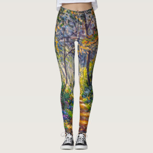 Legging Caminho do Impressionismo: Aquarela da Floresta En