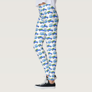 Legging Caminhões De Pickup De Natal Bonitos Reunem RV Xm