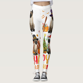 Legging Camisas do Dia das Bruxas Mulheres Homens Crianças