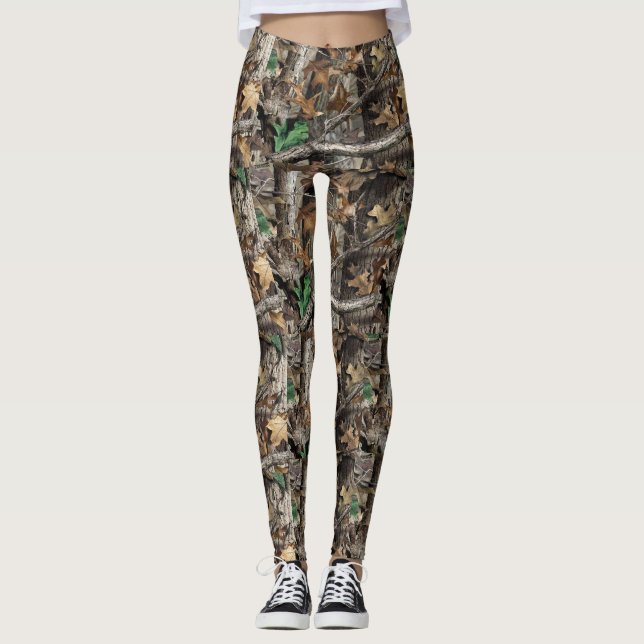 Legging Camo #1 da Árvore Florestal Caçadora (Frente)