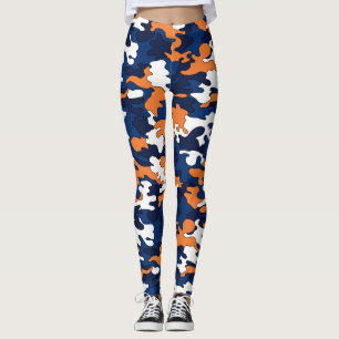 Legging Camo azul & alaranjado
