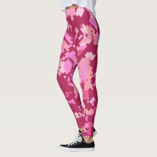 Legging Camo   Camuflagem de píxeis rosa