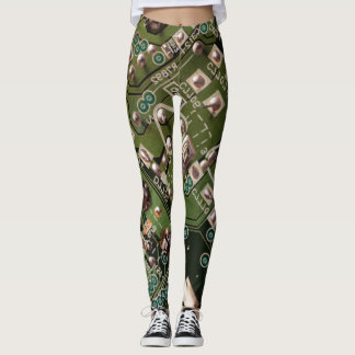 Legging Camo Conselho do Circuito Verde do Exército
