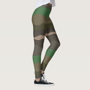 Legging Camo e abstrato verdes