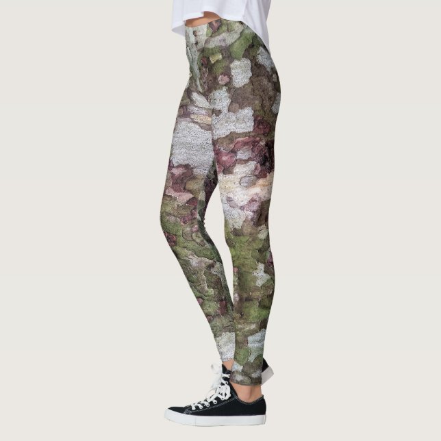 Legging Camo latido de camuflagem verde e castanho (Esquerda)