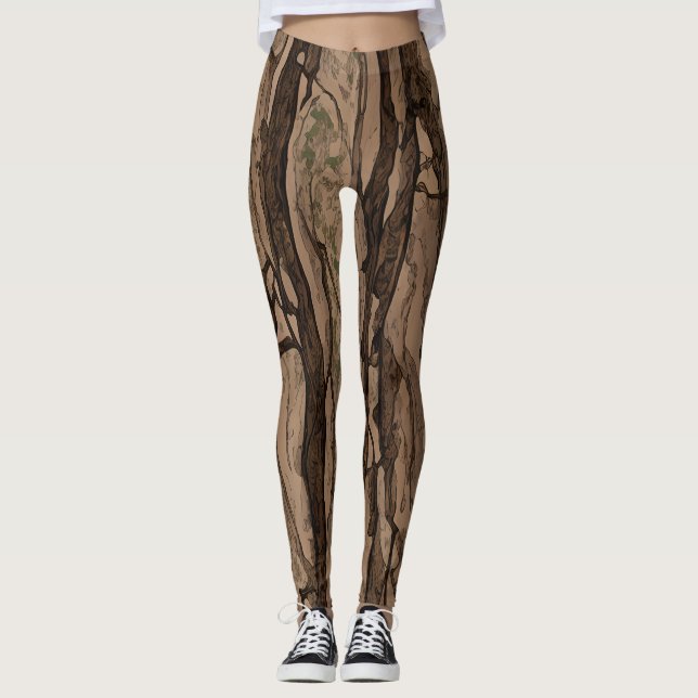 Legging Camo Madera - Diseño y Estilo Único (Frente)