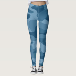 Legging Camo Monocolor Azul