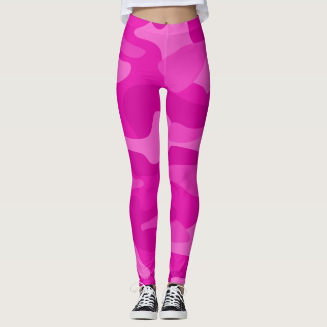 Legging Camo Monocolor Rosa Chocante (Frente)