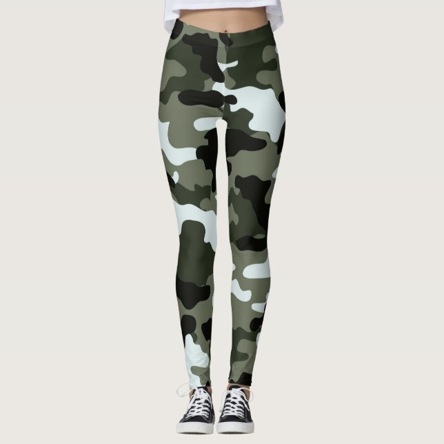 Legging Camo Verde Militar (Frente)