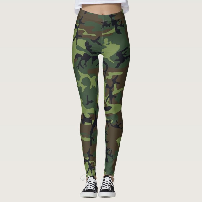 Legging Camo Woodland Personalizado (Frente)