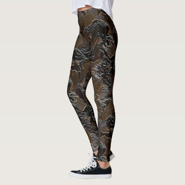 Legging Camouflage castanho metálico (Esquerda)