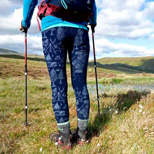 Legging Camper Woodland Mountain Camper Feliz Acampamento