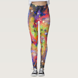 Legging Campo de estrela brilhante por todo o lado em