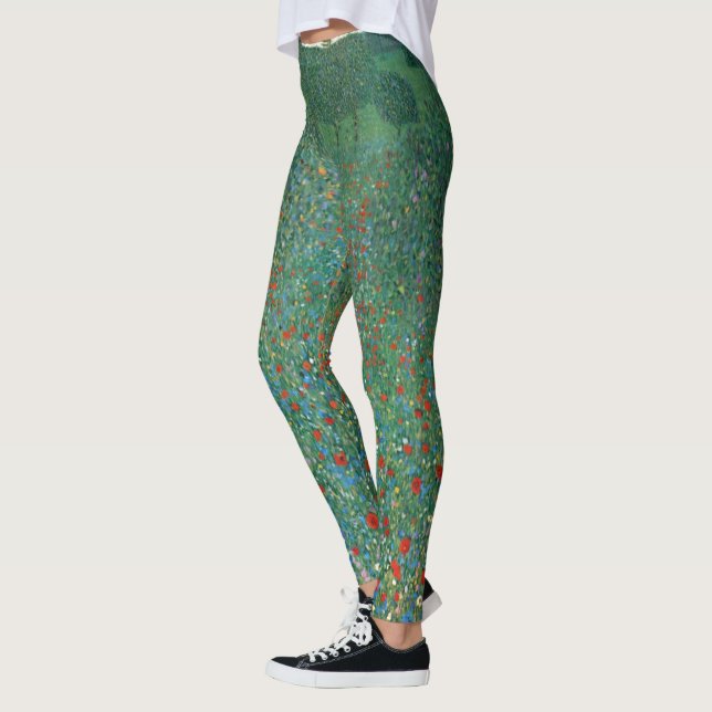 Legging Campo de Papoulas por Gustav Klimt, Arte Nouveau V (Esquerda)