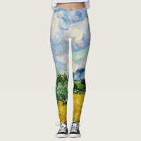 Campo de trigo Van Gogh com ciprestes. Impressioni