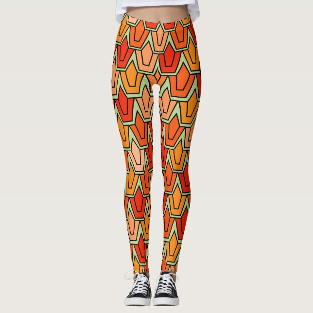Legging Campo de Tulip Laranja (Frente)