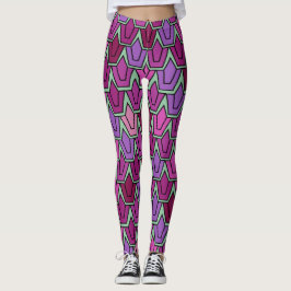 Legging Campo de Tulipa Roxo